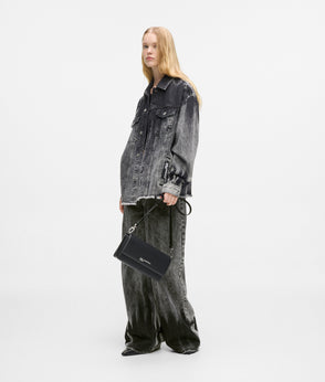 Karl Lagerfeld Bleached Denim Shirt Bleached Grey