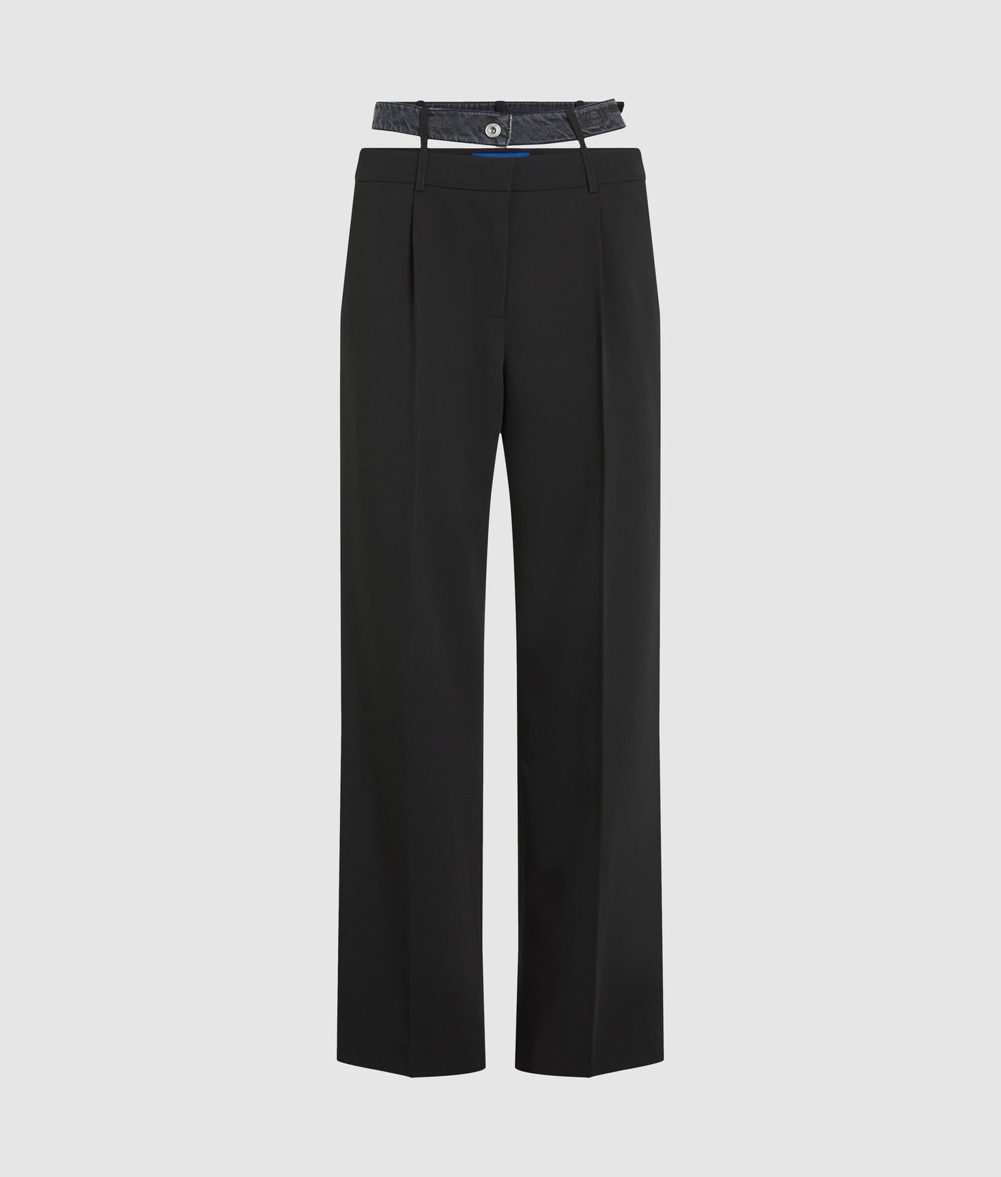 Karl Lagerfeld Double Waistband Pants Washed Black-Black