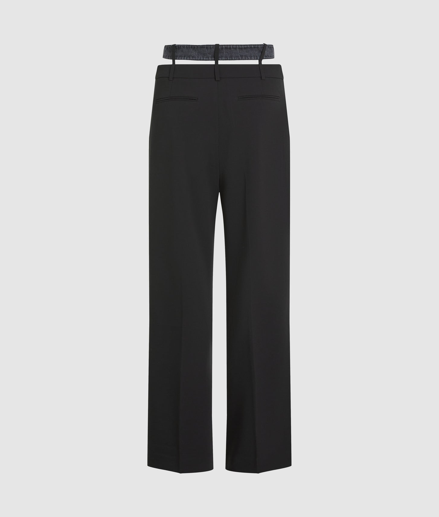 Karl Lagerfeld Double Waistband Pants Washed Black-Black