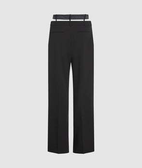 Karl Lagerfeld Denim Panel Blazer Washed Black-Black