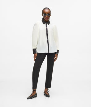 Karl Lagerfeld Pleated Wide-Leg Pants Pristine