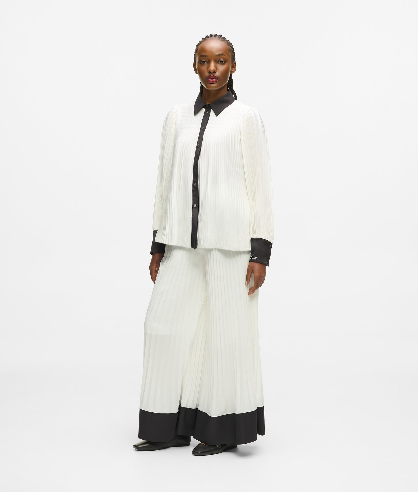 Karl Lagerfeld Pleated Shirt Pristine