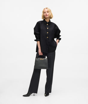 Karl Lagerfeld Bouclé Knit Skirt Cannoli Cream