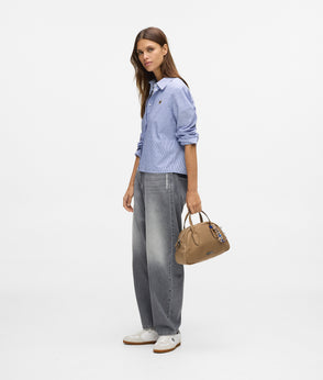 KarlLagerfeld Ikon Nylon Bowling Bag Mushroom Brown
