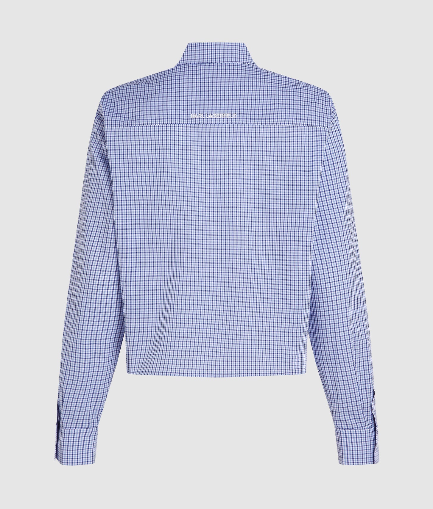 Karl Lagerfeld Ikon Checked Shirt Check Kentucky Blue White