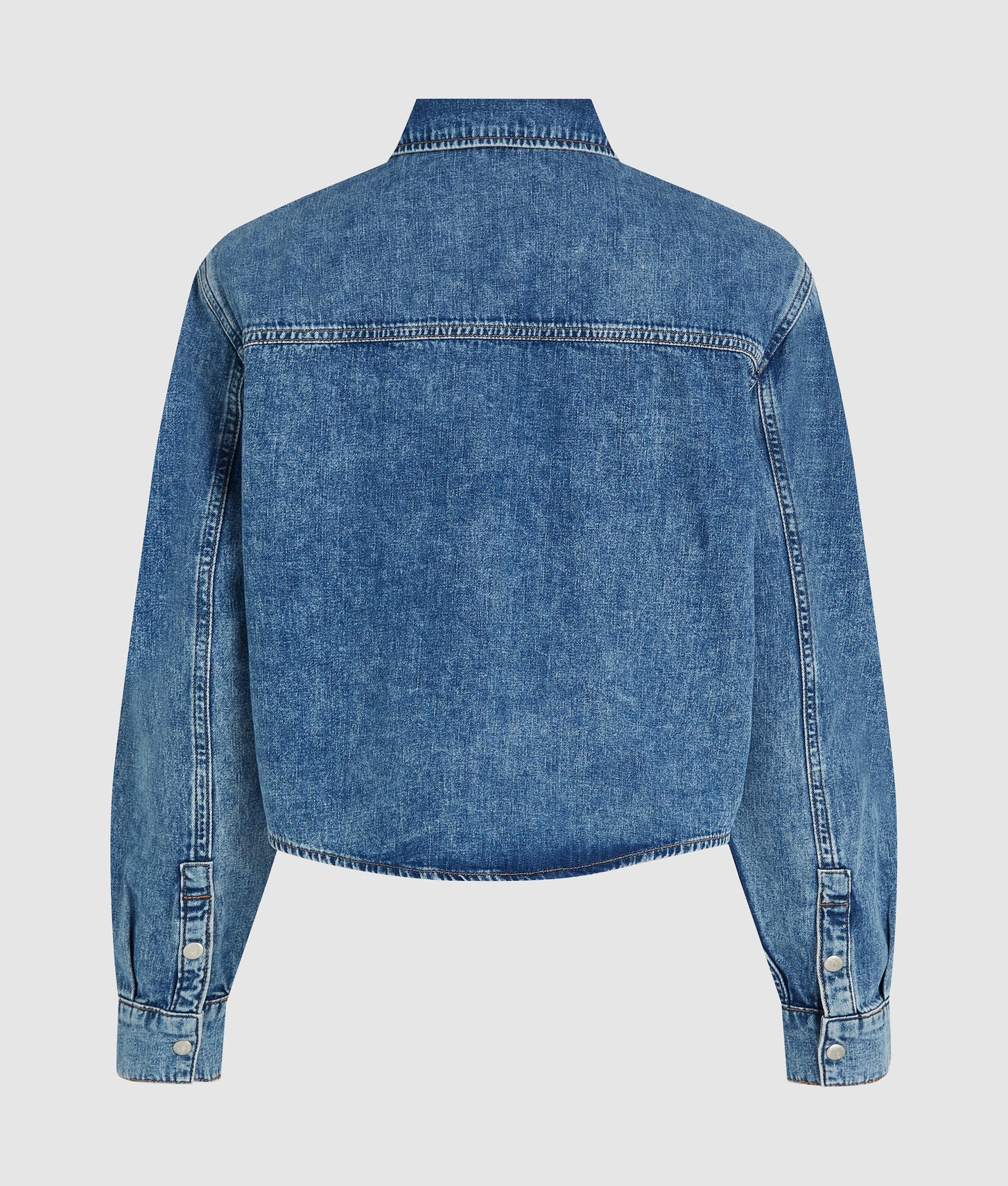 Karl Lagerfeld Boxy Denim Shirt Mid Blue