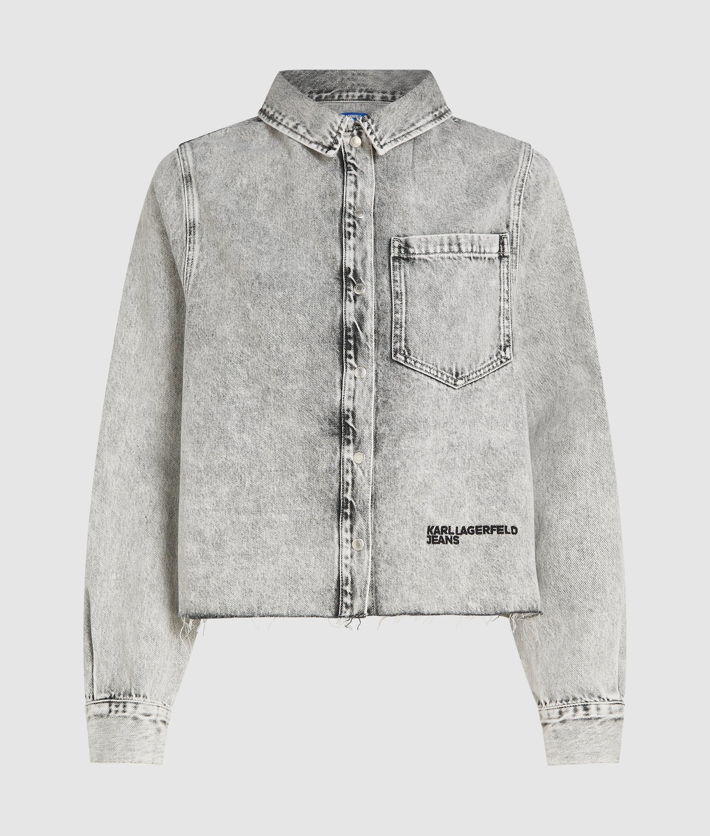 Karl Lagerfeld Bleached Denim Shirt Bleached Grey