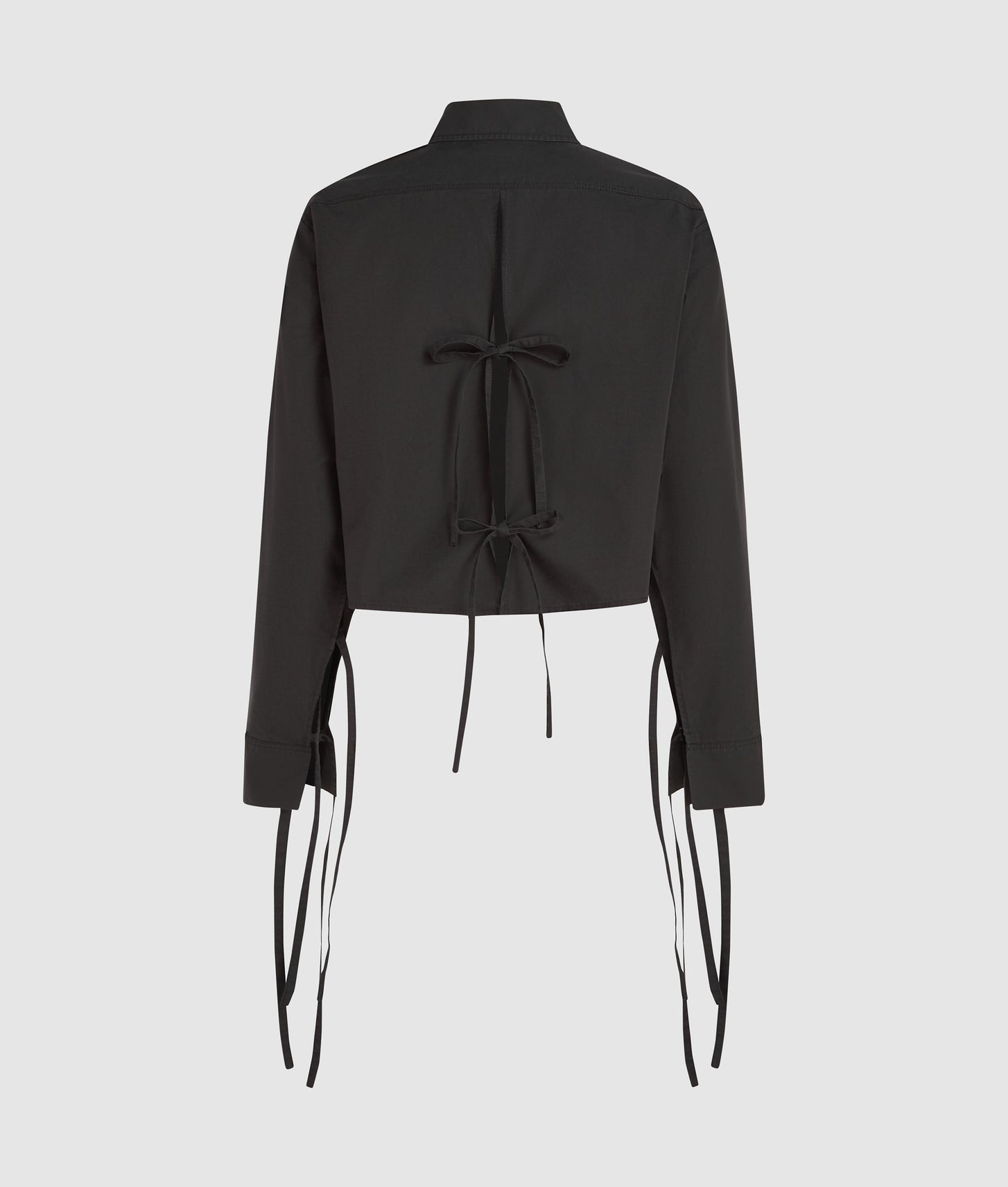 Karl Lagerfeld Tie Back Shirt Washed Black