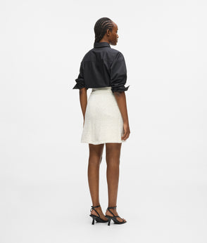 Karl Lagerfeld Bouclé Vest Cannoli Cream