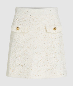 Karl Lagerfeld Bouclé Vest Cannoli Cream