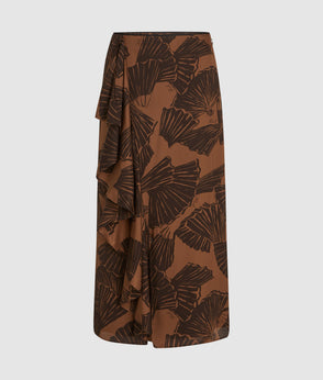 Karl Lagerfeld Fan Print Shirt Graphic Fan Friar Brown