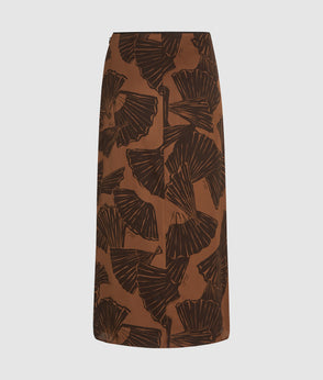 Karl Lagerfeld Fan Print Shirt Graphic Fan Friar Brown
