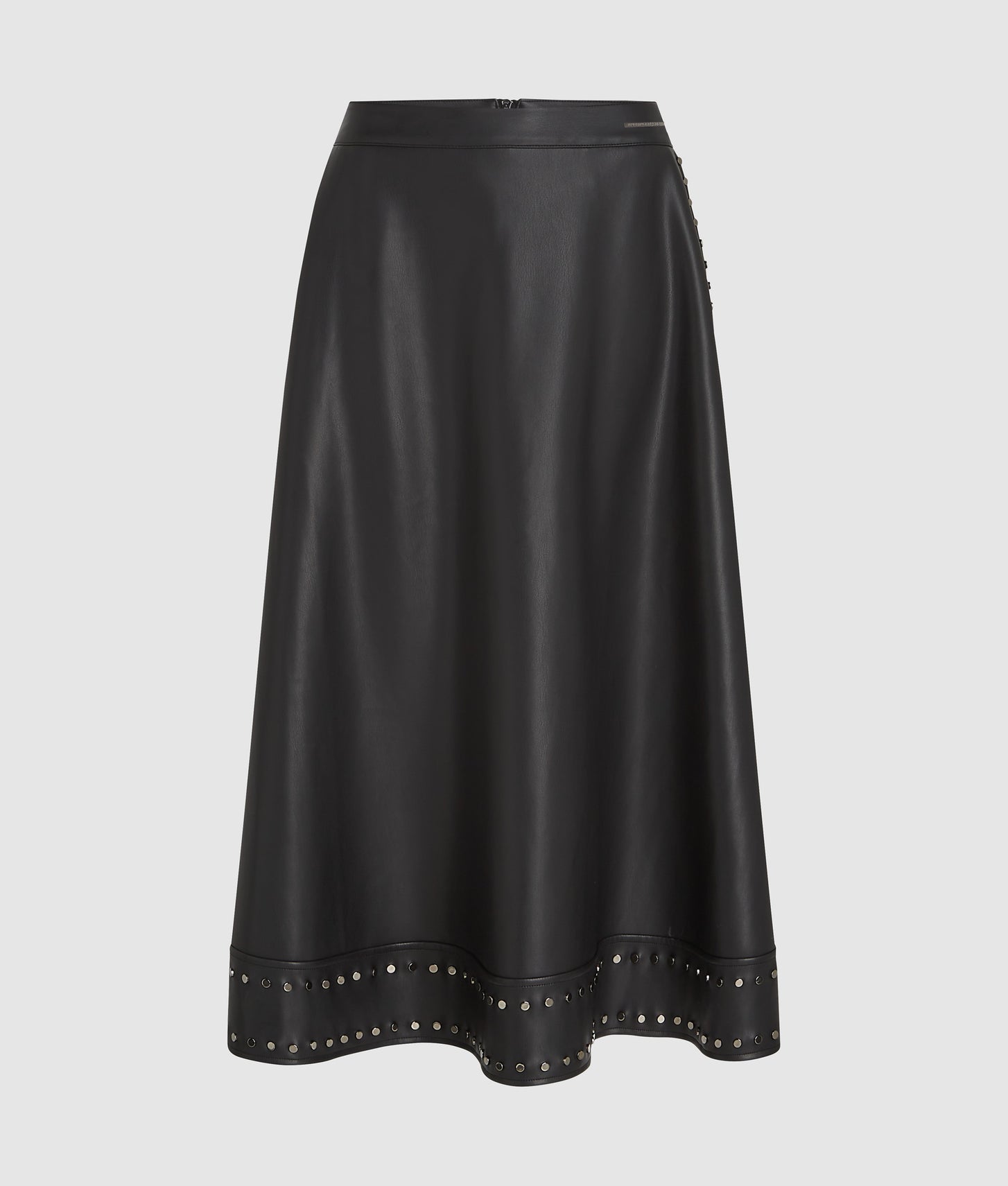 Karl Lagerfeld Studded Faux Leather Skirt Black