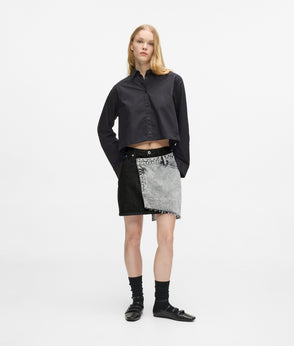 Karl Lagerfeld Bleached Denim Shirt Bleached Grey