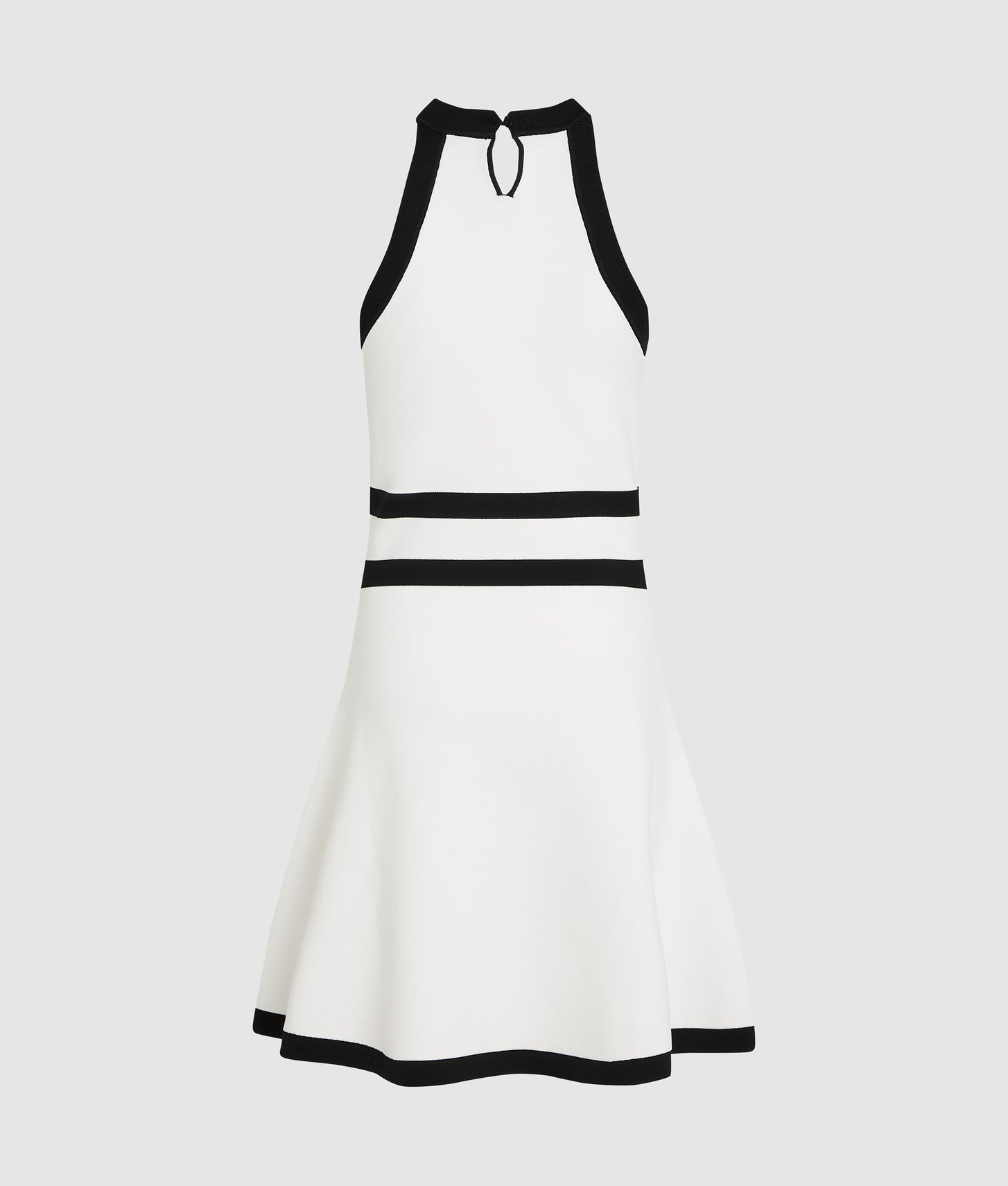 Karl Lagerfeld Karl Dna Belted Knit Dress White/Black