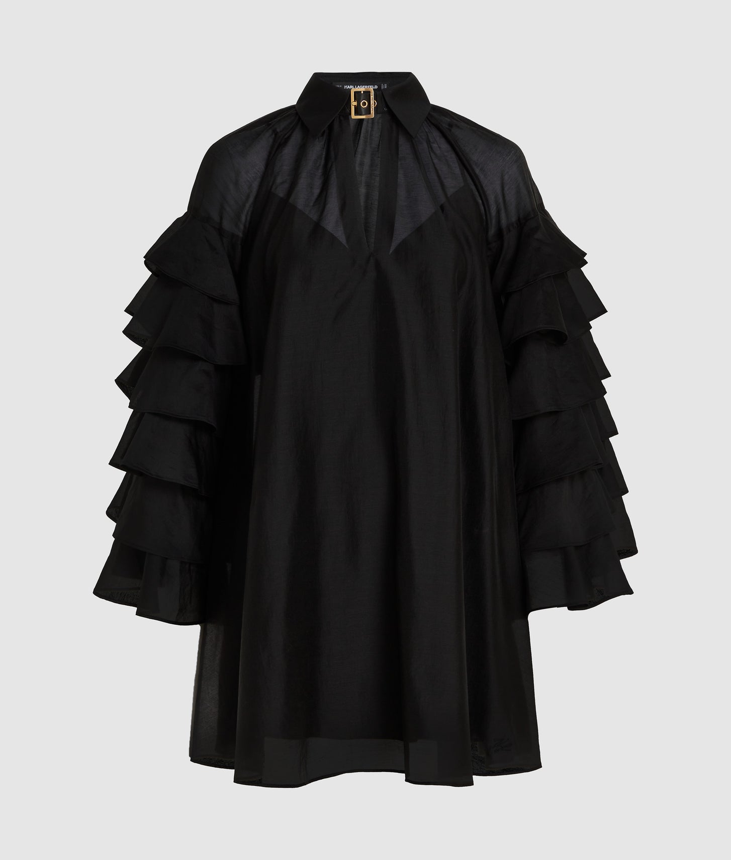 Karl Lagerfeld Ruffled Sleeves Dress Black