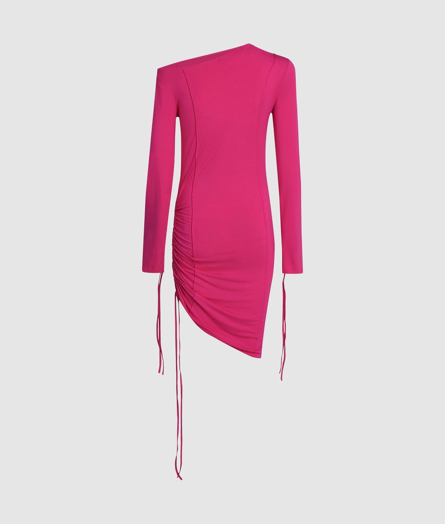 Karl Lagerfeld Off-Shoulder Drawstring Dress Very Berry