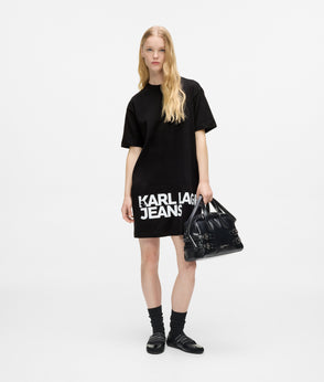 KarlLagerfeld Logo Nylon Crossbody Bag Black