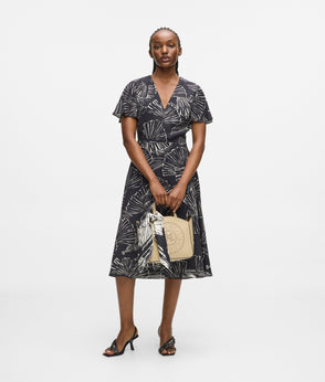 KarlLagerfeld Kcircle Perforated Small Tote Bag Safari
