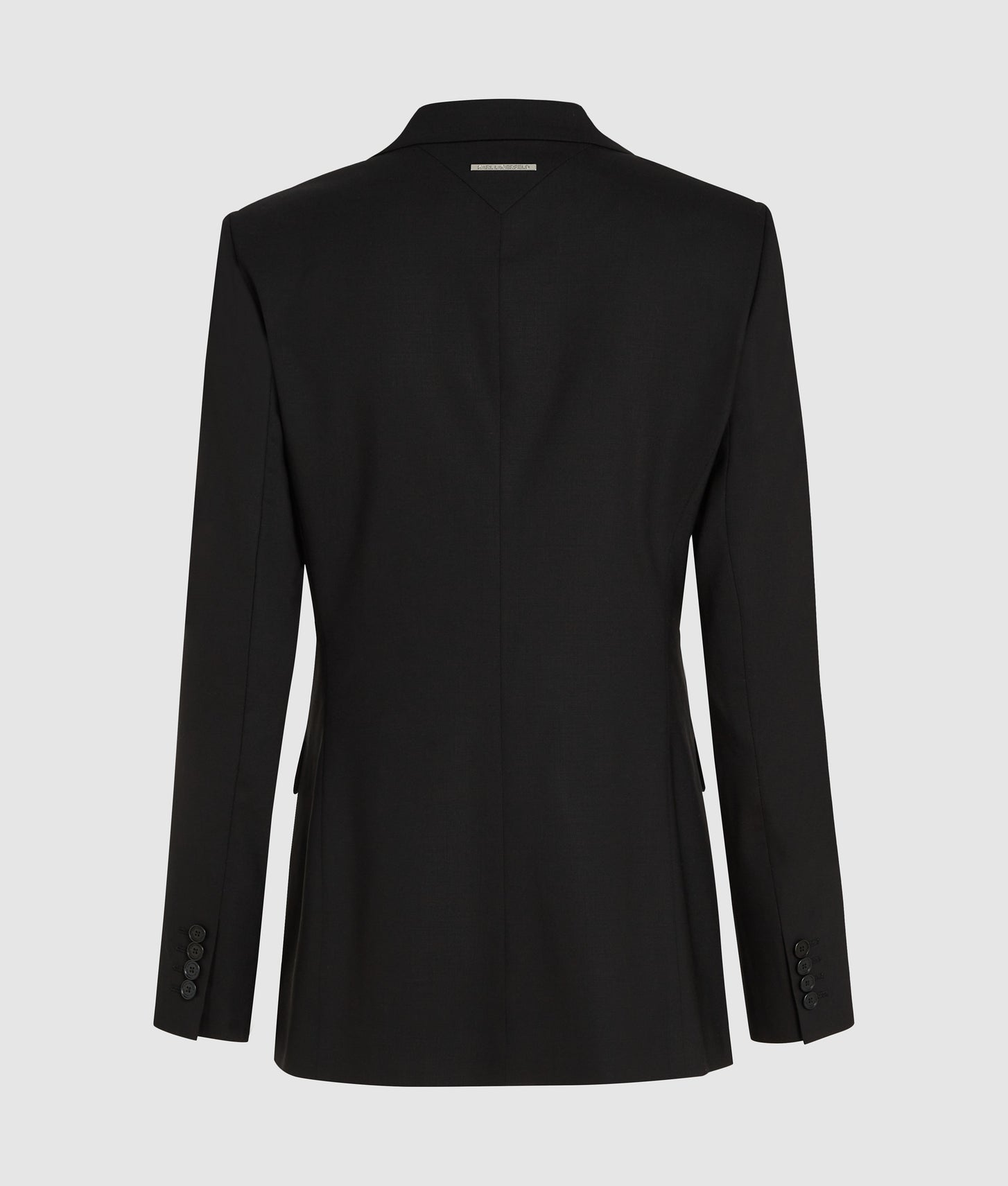 Karl Lagerfeld Belted Contrast Lapel Blazer Black/White
