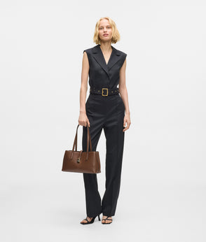 KarlLagerfeld Kautograph Padlock Tote Bag Dark Friar Brown