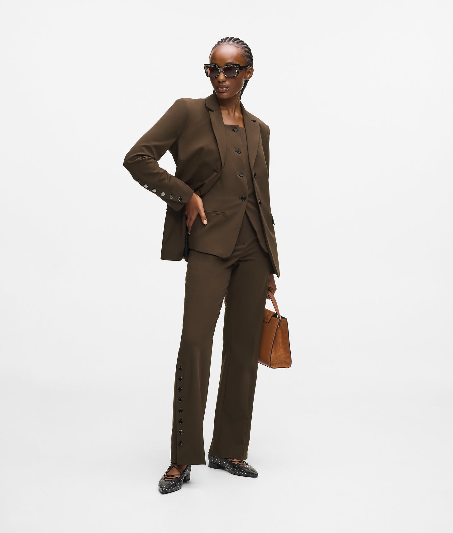 Karl Lagerfeld Snap Button Blazer Java