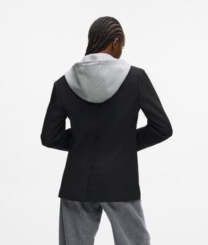 Karl Lagerfeld Ikon Double Waistband Pants Black/Grey Melange
