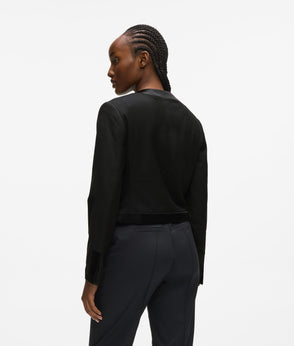 Karl Lagerfeld Bouclé Knit Skirt Cannoli Cream