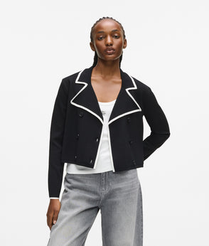 Karl Lagerfeld Contrast Piping Culottes Black/White