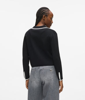 Karl Lagerfeld Contrast Piping Culottes Black/White