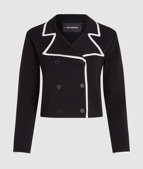 Karl Lagerfeld Contrast Piping Culottes Black/White