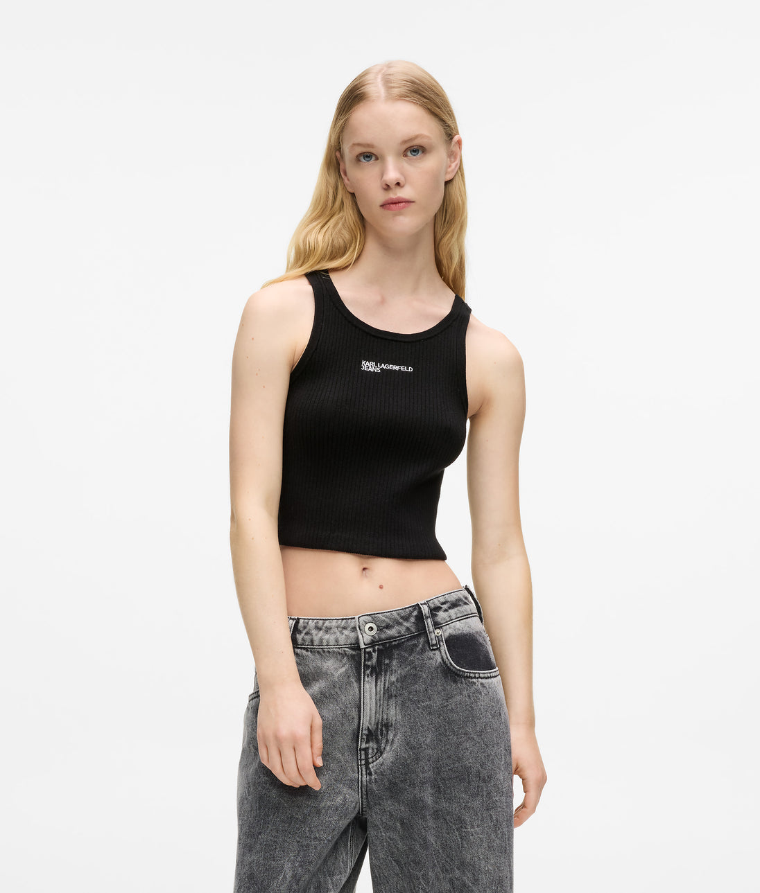 KarlLagerfeld Metal Logo Top Handle Bag Black