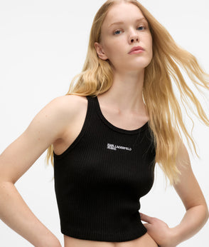 Karl Lagerfeld Denim Panel Blazer Washed Black-Black