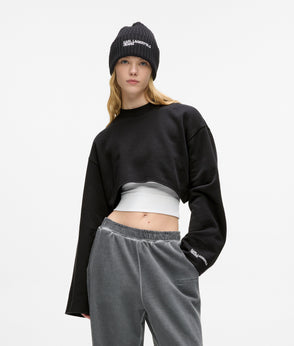 Karl Lagerfeld Washed Wide Leg Sweatpants Magnet