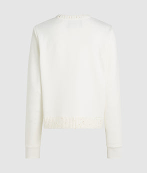 Karl Lagerfeld Bouclé Knit Skirt Cannoli Cream