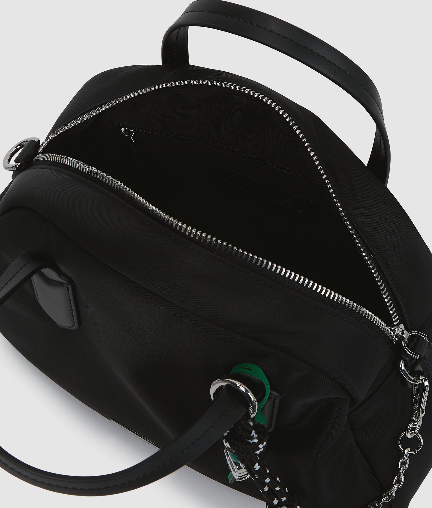 KarlLagerfeld Ikon Nylon Bowling Bag Black