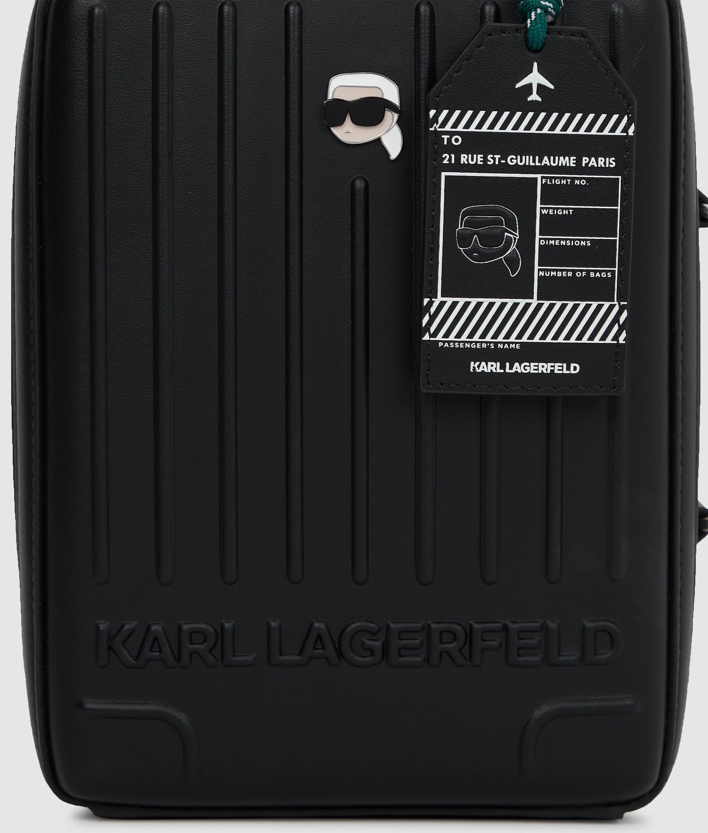 KarlLagerfeld Ikon Suitcase Crossbody Bag Black