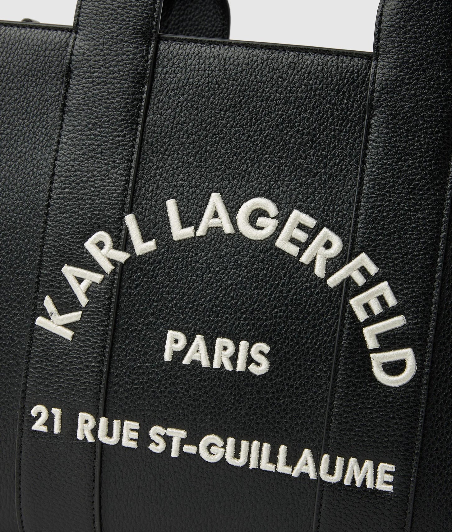 KarlLagerfeld Rue St-Guillaume Medium Tote Bag White/Black
