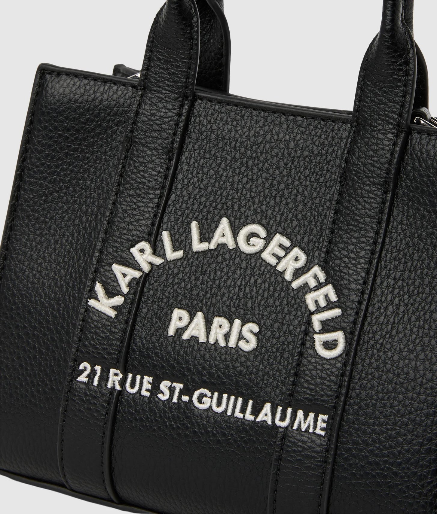 KarlLagerfeld Rue St-Guillaume Mini Tote Bag White/Black