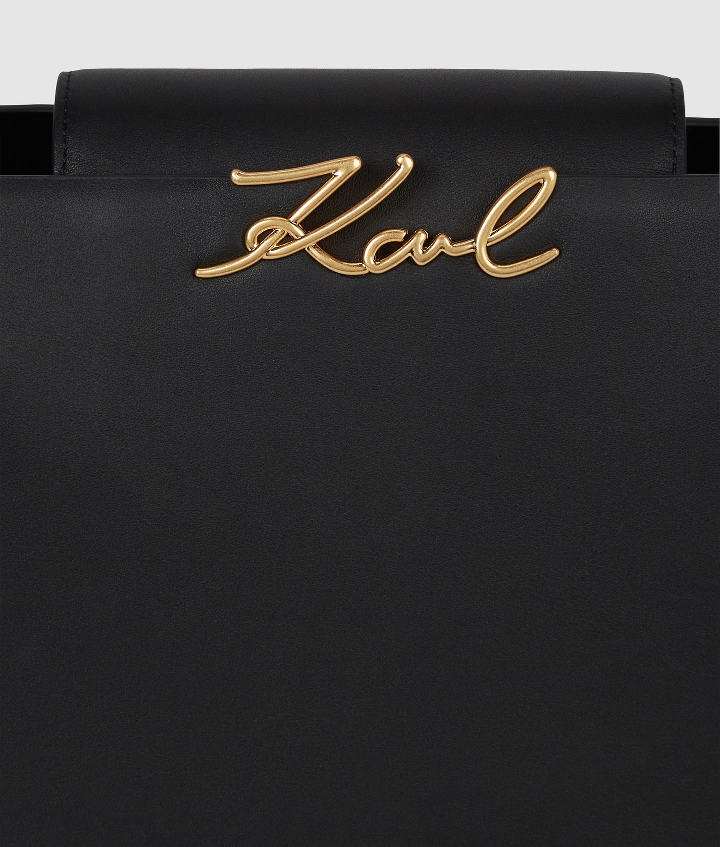 KarlLagerfeld Ksignature Medium Top Handle Bag Black/Gold