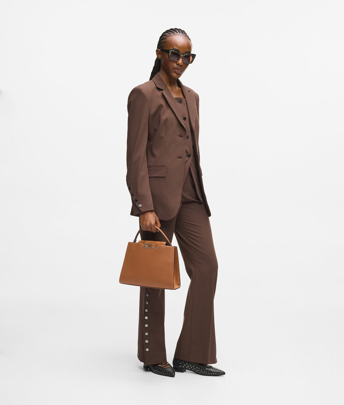 Karl Lagerfeld Snap Button Pants Java
