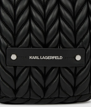 Karl Lagerfeld One-Shoulder Biker Dress Black