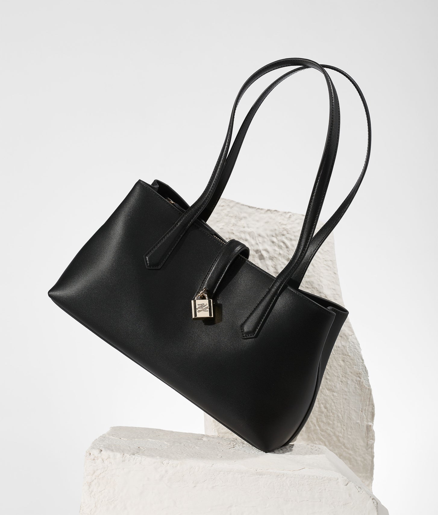 KarlLagerfeld Kautograph Padlock Tote Bag Black/Gold