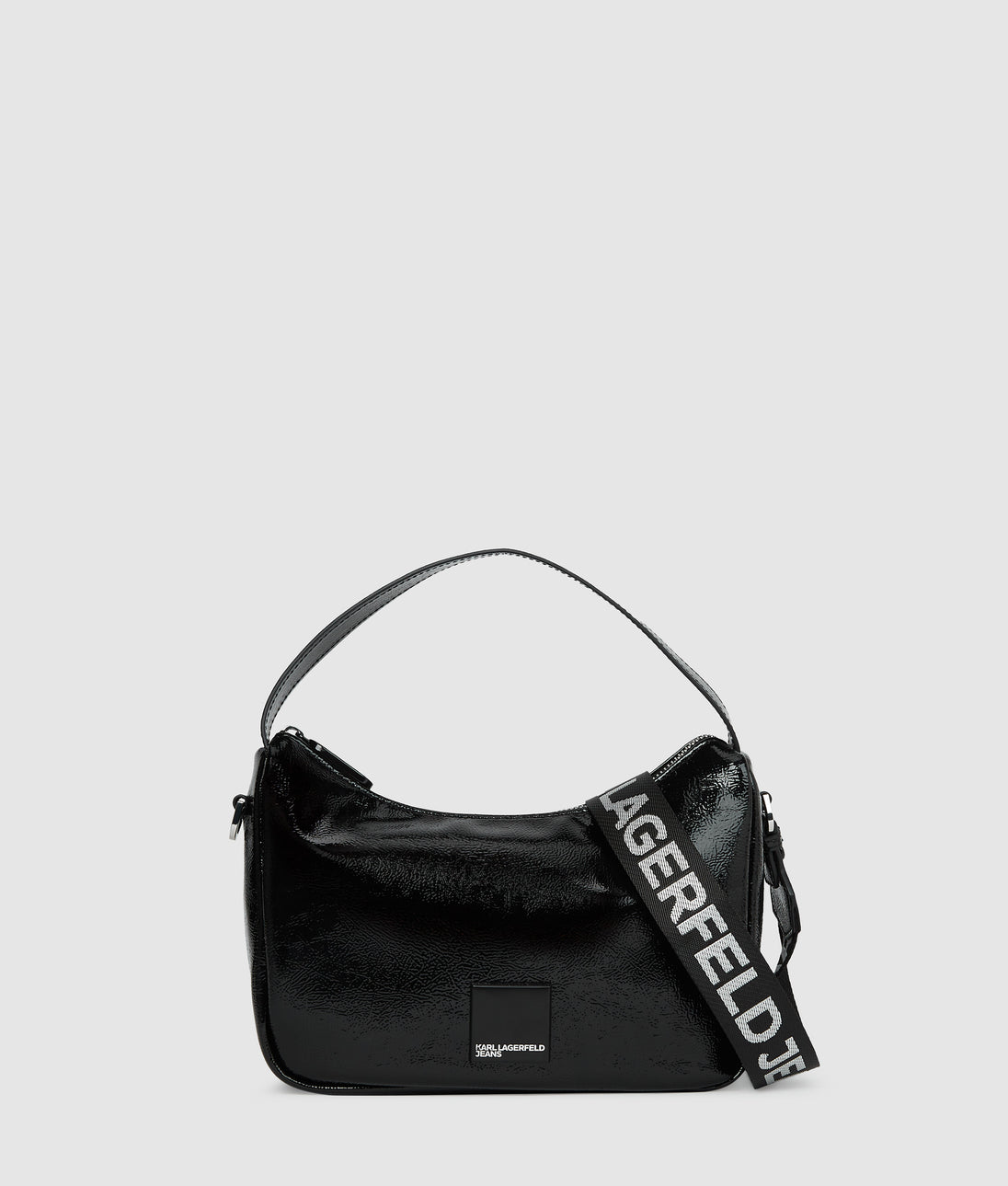 Karl Lagerfeld Off-Shoulder Drawstring Dress Black