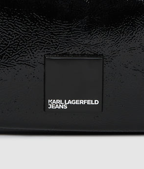 Karl Lagerfeld Off-Shoulder Drawstring Dress Black