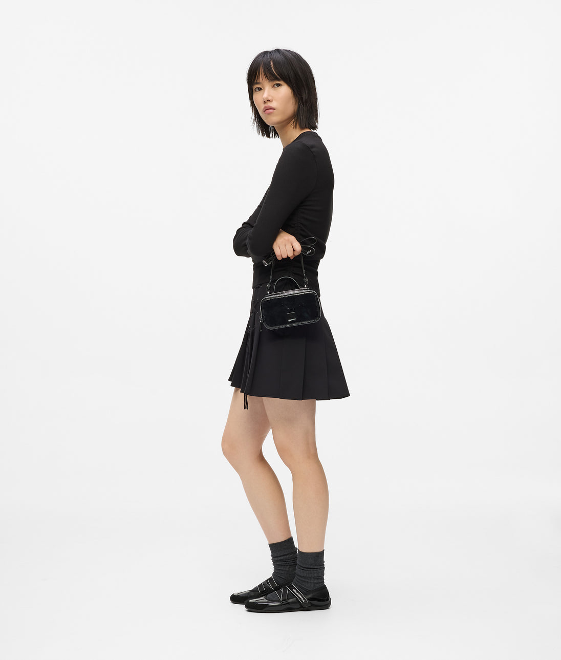 Karl Lagerfeld Double Waistband Pants Washed Black-Black