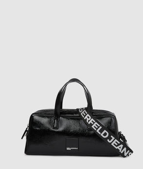 Karl Lagerfeld Belted Denim Dress Washed Black