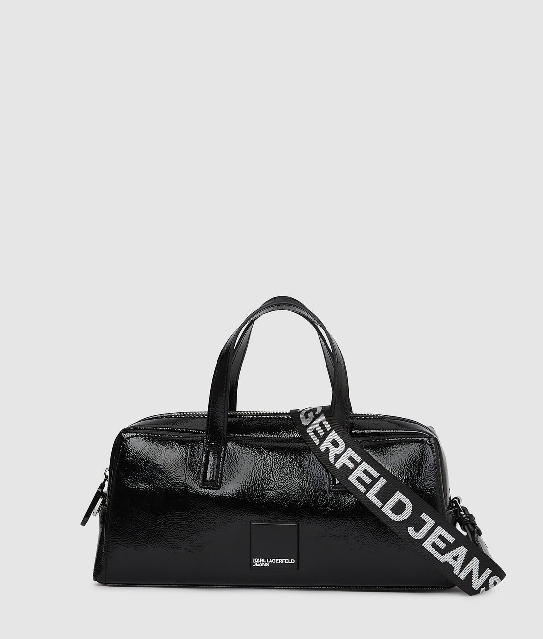 Karl Lagerfeld Belted Denim Dress Washed Black