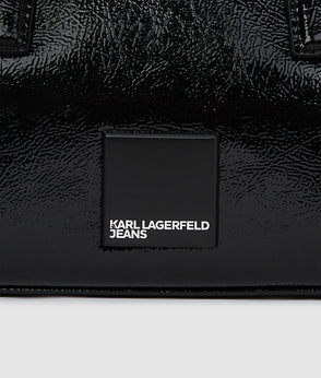 Karl Lagerfeld Belted Denim Dress Washed Black
