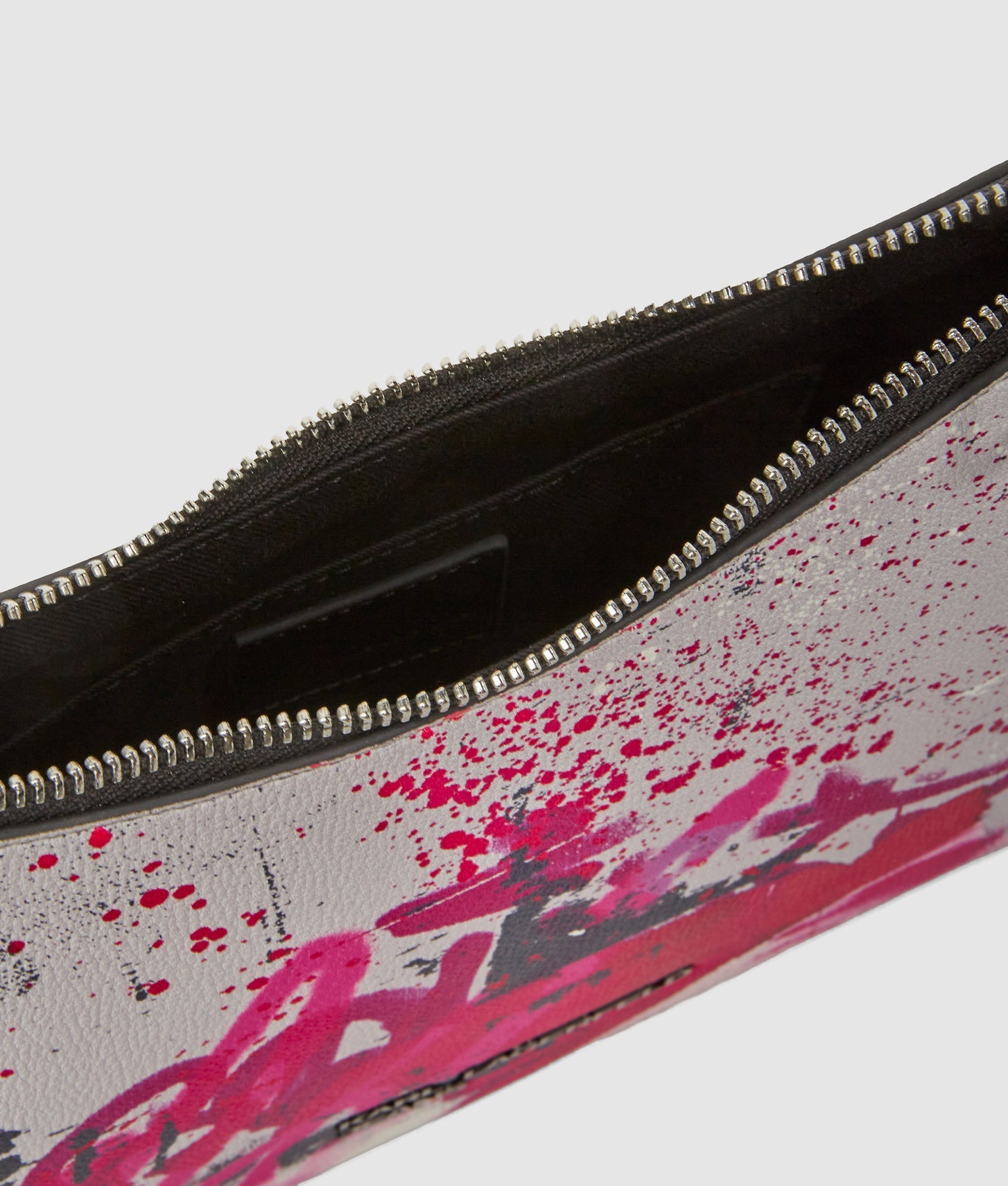 KarlLagerfeld Graffiti Print Shoulder Bag Painters Print Pink All Over Print
